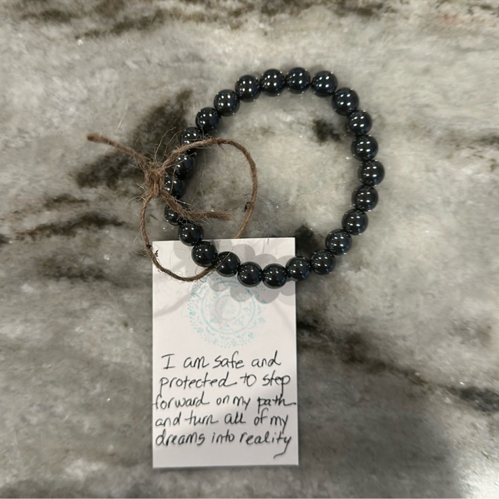 Reiki Infused Hematite Natural Stone Bracelet